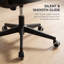 Chaise de bureau ergonomique, appui-tête réglable avec support lombaire et accoudoirs rabattables-1755781256