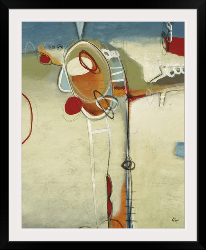 Reproduction d’art, "Color of Life I" par Lisa Ridgers, H 48 po x l 38 po x 1,5 po, Toile
