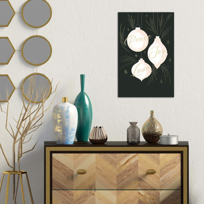 Elegant Christmas I by Jennifer Ellory - Wrapped Canvas Print