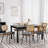 Rattan Back Upholstered Dining Chair-851482100-864672089
