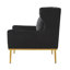 Chaise d'appoint moderne en velours avec structure et coussin en fer-120922552