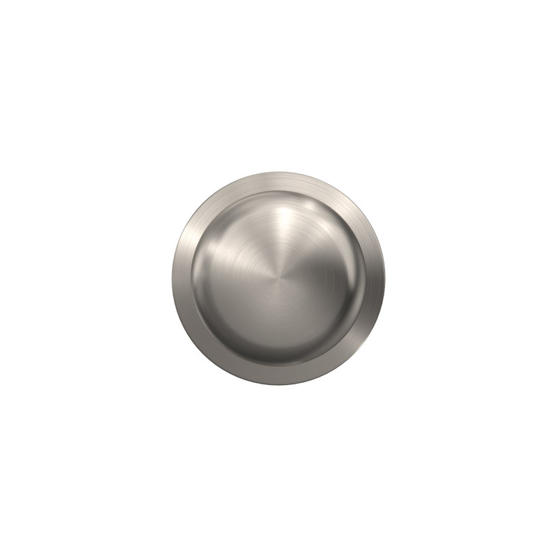Plymouth Non-Turning Knob with Kinsler Trim, Satin Nickel