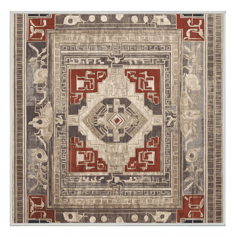 Trojan Tribute Rug, Square 7'