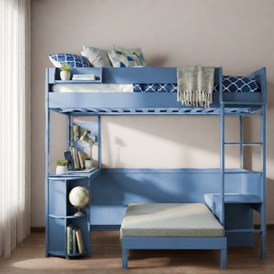 Space Saving Full Beds With Desk Sofa, Solid Wood Mdf, Modern Home