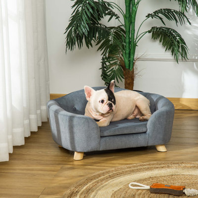 Canapé pour chien pour chien miniature avec coussin lavable et amovible