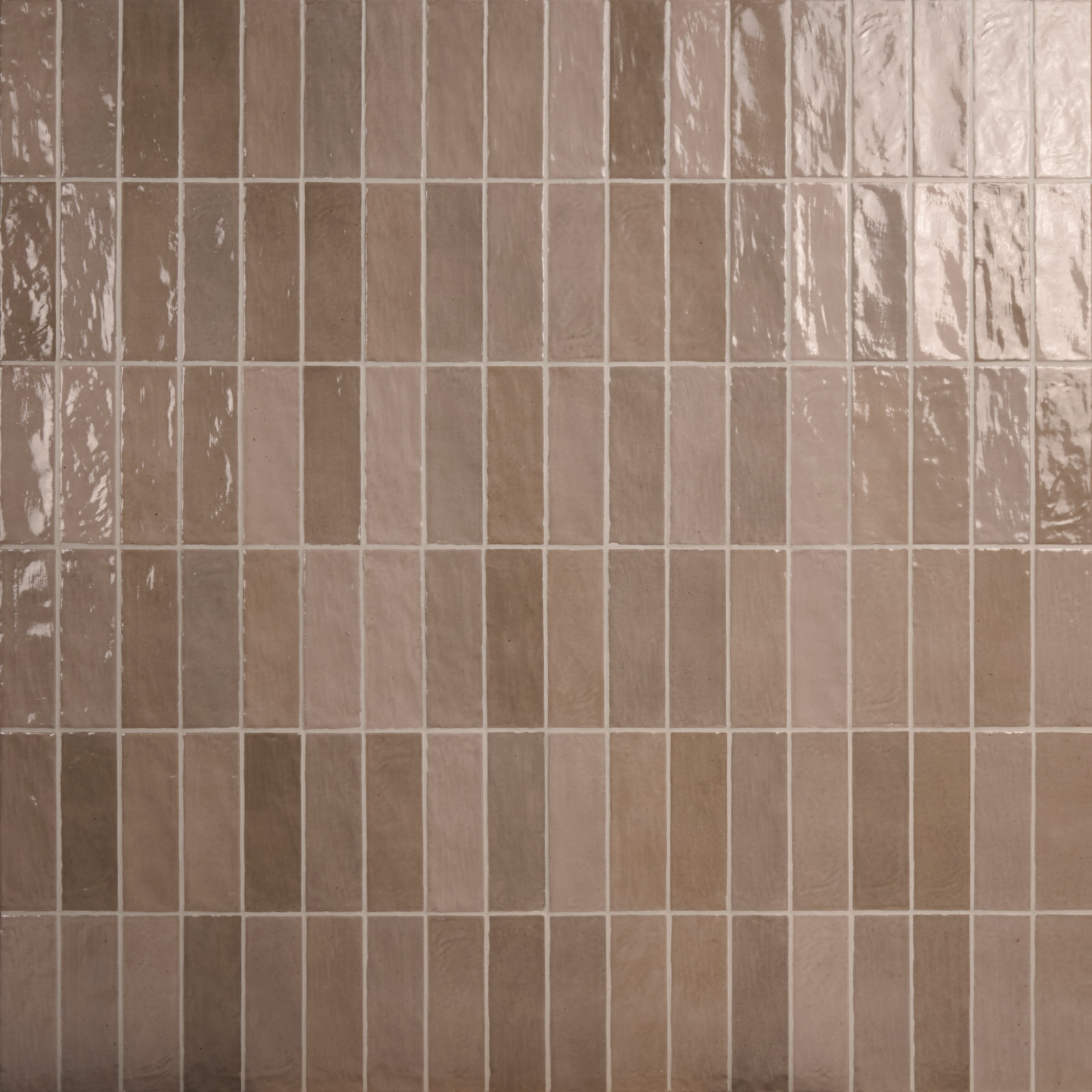 Karma 3 in. x 8 in. Glazed Ceramic Subway Wall Tile (38 pieces 5.38 Sq. Ft. / Case), Brown