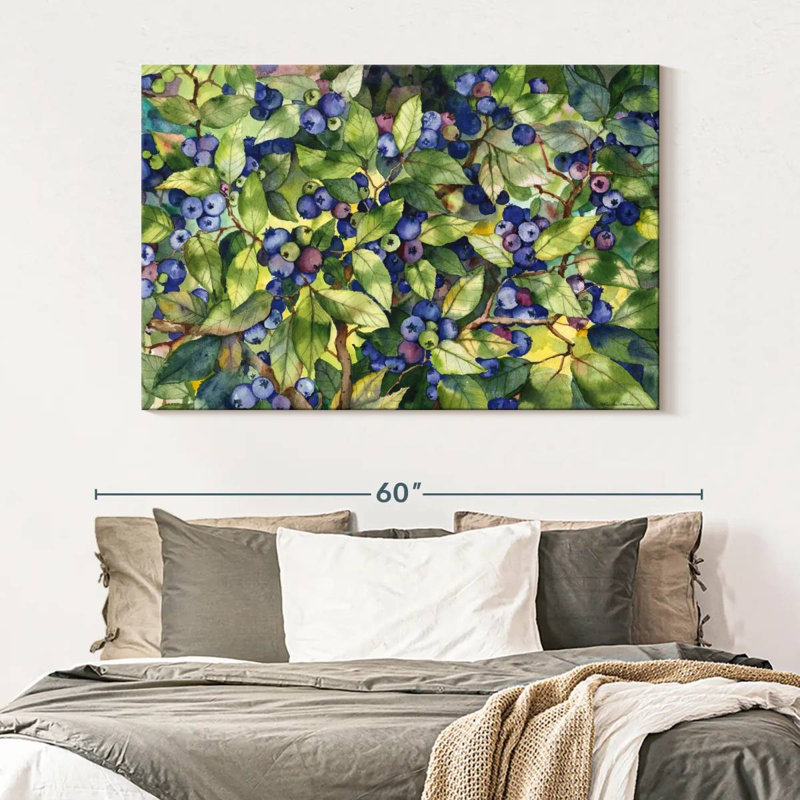 Bleuets de la forêt de Yarlin, H 34 po x l 51 po