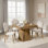 Table de salle à manger de ferme 31,5 "pour 4 personnes - Table de cuisine en grain de bois gris