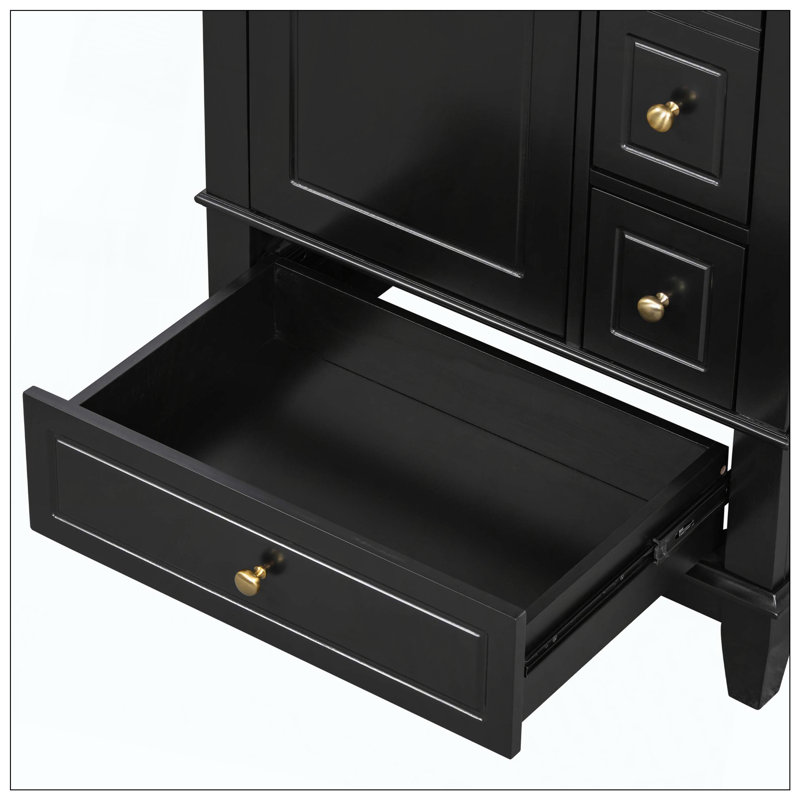 Tablettes de meuble-lavabo en céramique Modern Modern, Black