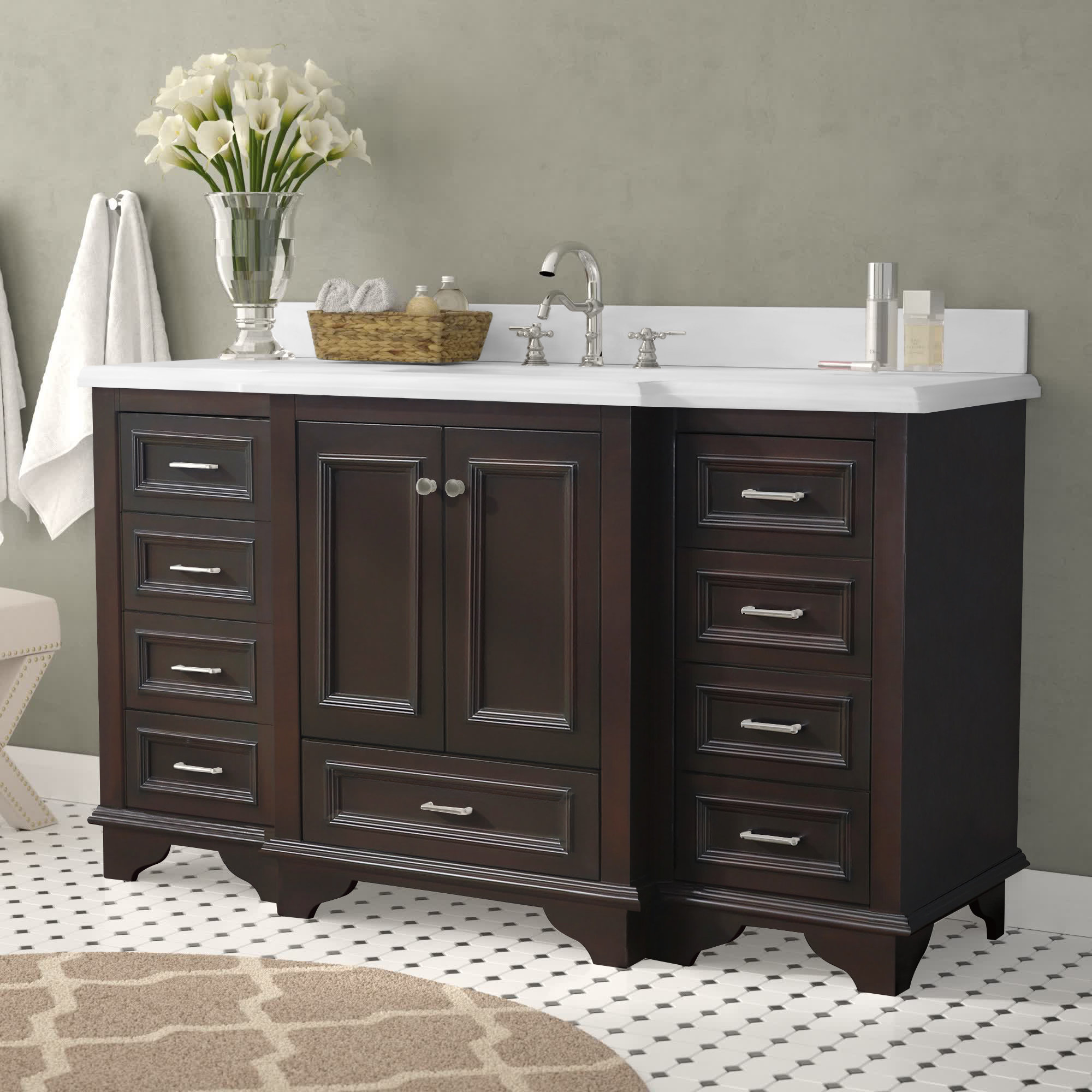 Lark Manor Loughlam 60'' Single Bathroom Vanity with Top & Reviews ...