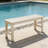 Backless Slatted Bench,Wood Outdoor Bench-346459708
