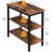 End Table, Simple Rustic Side Table With 3-Tier Storage Shelf, Narrow Nightstand For Small Spaces, For Living Room, Bedroom,Easy Assembly, Industrial Design, Rustic Brown And Black BF14BZ01