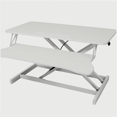Adjustable Height Standing Laptop Desk,Adjustable Sit to Stand Up Workstation with Keyboard Tray,White