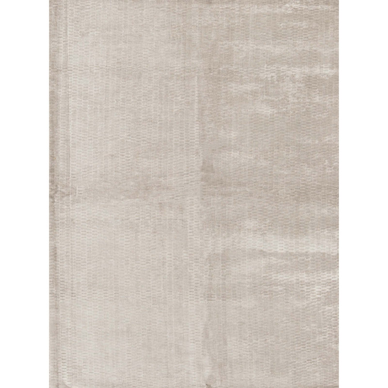 Geometric Area Rug in Silver