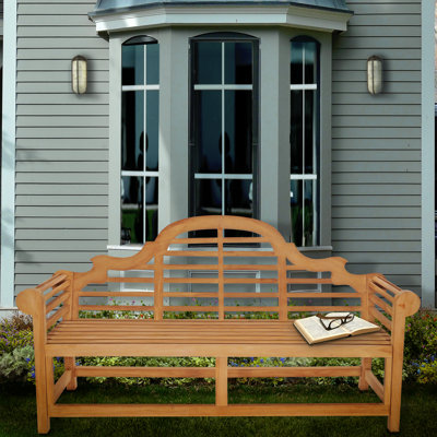 Artai Marlborough Teak Wood Garden Bench, 62W in.