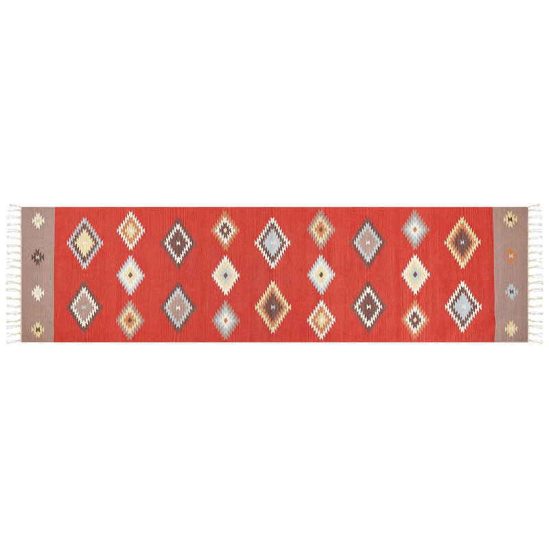 Angela Southwestern Cotton Hand Woven Area Rug, Runner 80 x 300cm