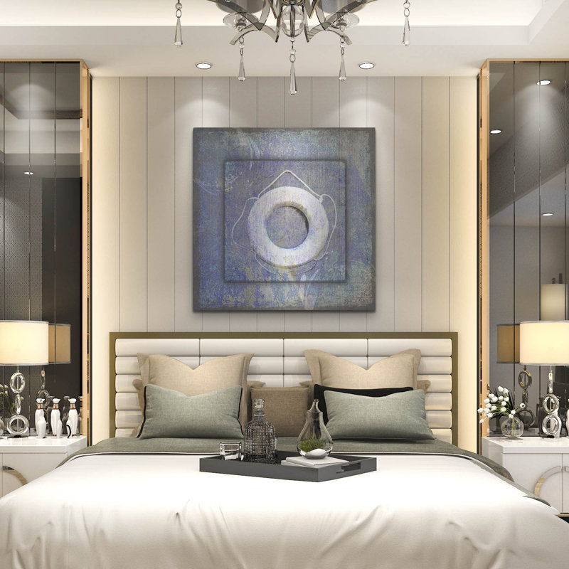 Hokku Designs «Beach House Life Saver» par Lightbox Journal, art mural en métal, H 36 po x l 36 po