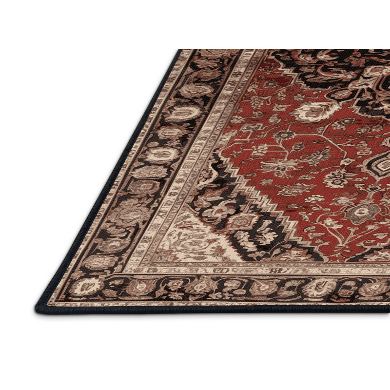 Tapis brun turc lavable à la machine, Tapis de couloir 2 pi x 4 pi