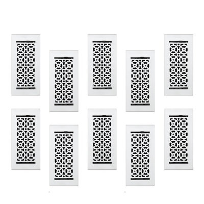 PACK of 10 Achtek Air Supply Vent 4"x10" Duct Opening (Overall 5-1/2"x 11-3/4")