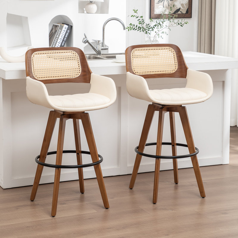 Derek Swivel Bar Stool, Beige, Counter Stool (68.6cm Seat Height)