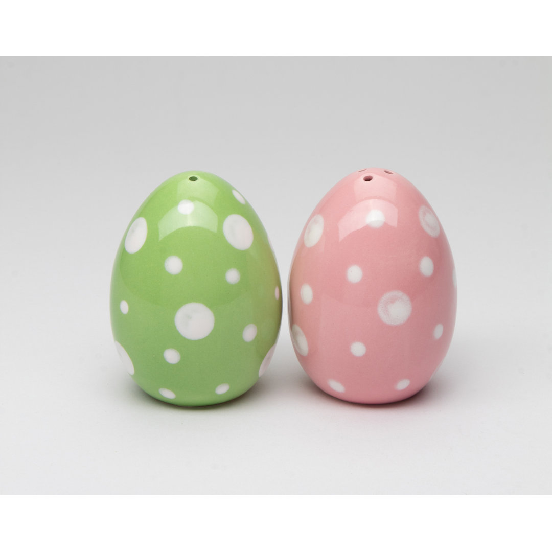 Easter Pink And Green Egg Salt And Pepper Shaker Set Cosmos Gifts