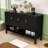 Storage Cabinet with Premium Finish and Stable Raised Legs-406881320