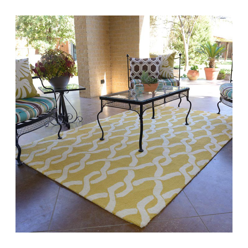 Rankin Geometric Indoor / Outdoor Rug, Round 7'10"