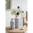 Blue and White Ceramic Accent Vase with Traditional Floral Motifs-1220540636