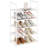 5 Tier Stackable Small Shoe Rack,Narrow Sturdy Shoe Shelf Organizer, Non-Woven Fabric Metal Free Standing Shoe Racks For Entryway, Hallway And Closet-1922240578-1922240576
