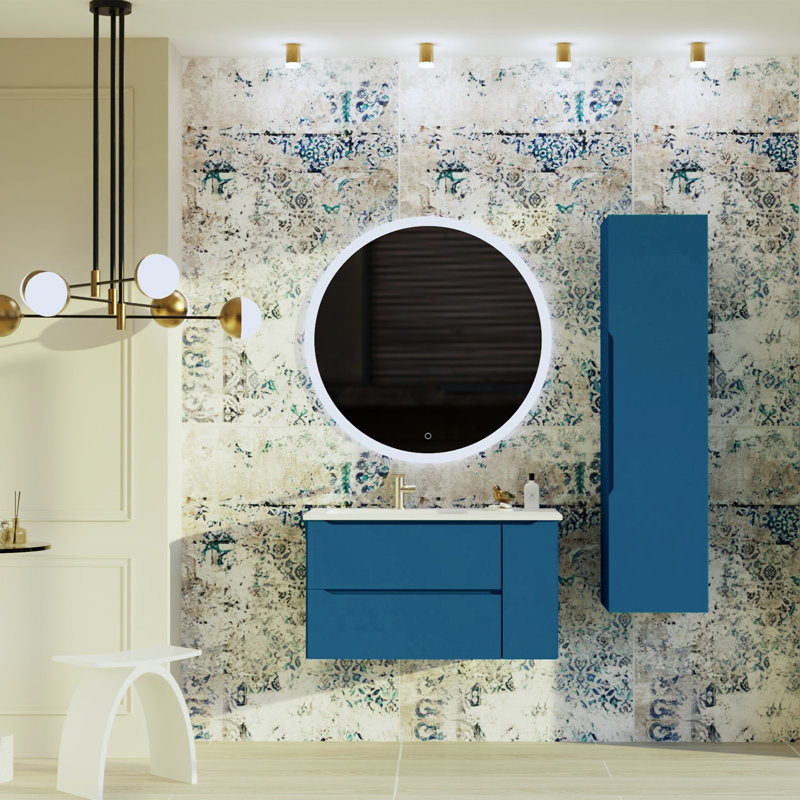 Bathroom Vanity Cabinet CENIT Collection by DAX, Blue, 40" W
