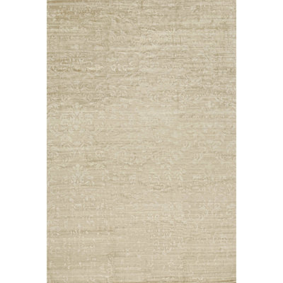 Tapis beige noué à la main de haute qualité