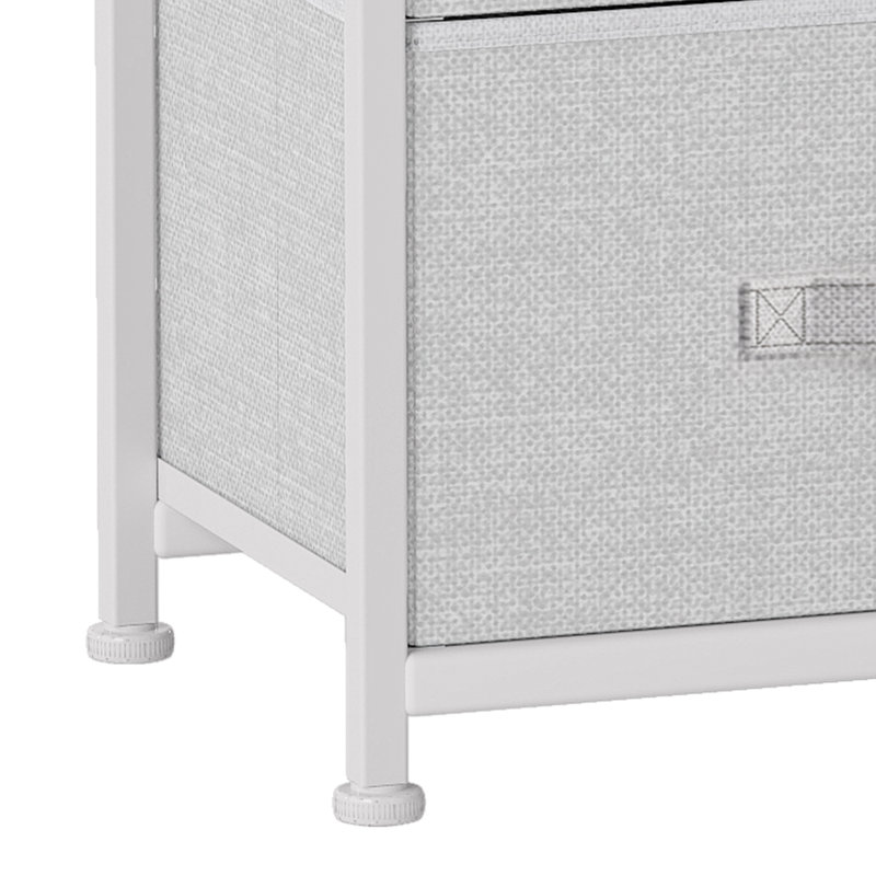  2 - Piece Set | 17.7'' W 4 - Drawer Dresser With Breathable Fabric & Sturdy Metal Frame, Gray