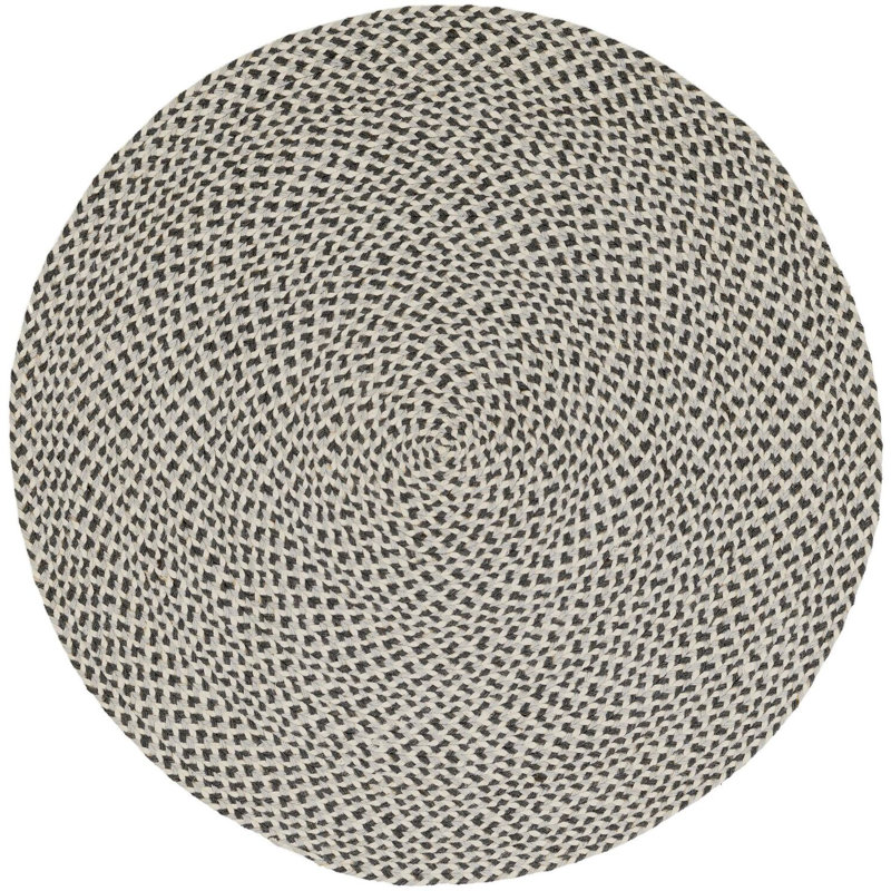 Contemporary Aideen Area Rug Gray, Round 3'1"