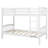 Twin Over Twin Bunk Bed With Ladder,White