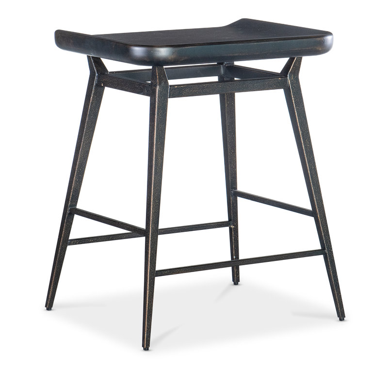 Tabouret d'appoint en métal Retreat, Sable noir