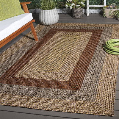 Welling Woven Performance Machine Washable Performance Chevron Indoor/Outdoor Area Rug