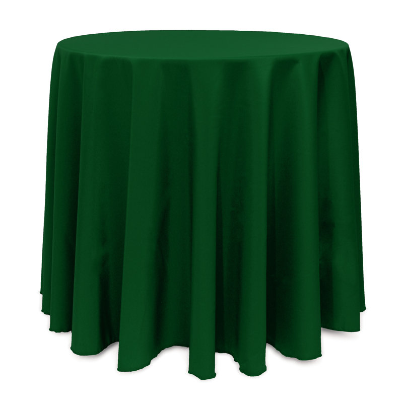 Solid Color Round Tablecloth, 108" x 108", Hunter