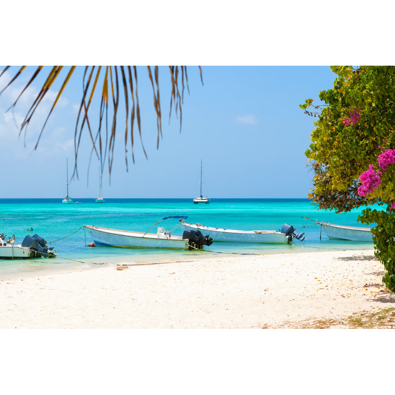 Tropical Beach, Venezuela by DmitriyBurlakov - Wrapped Canvas Print, 61cm H x 91cm W x 3.8cm D