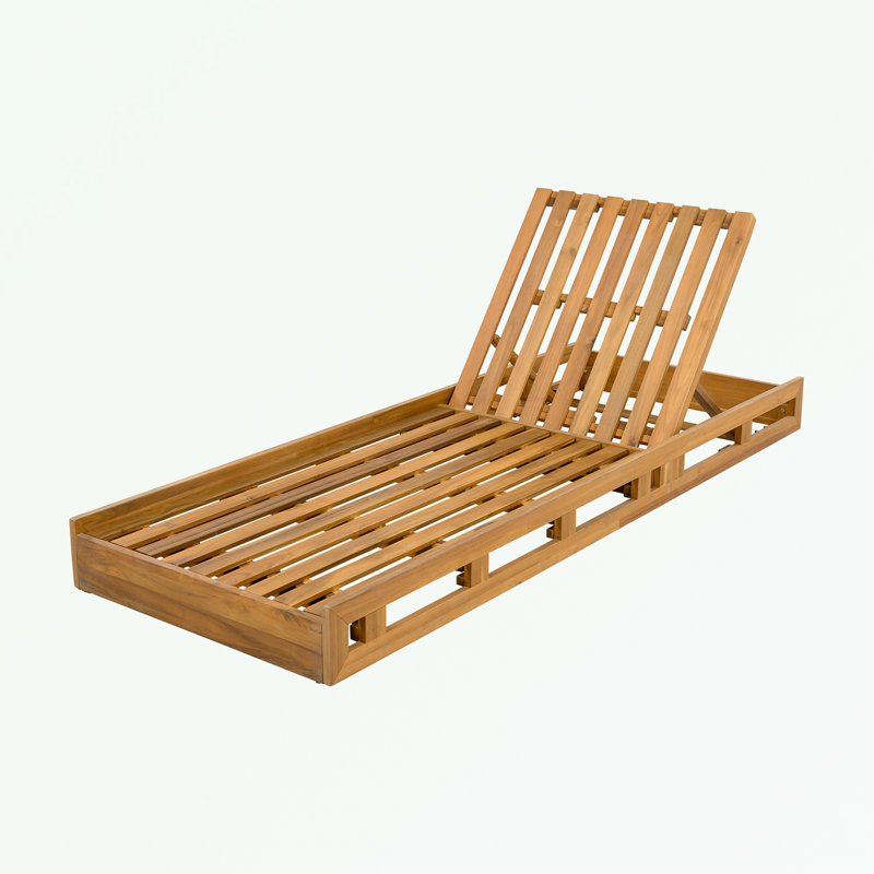 Chaises longues avec dossier et coussin réglables