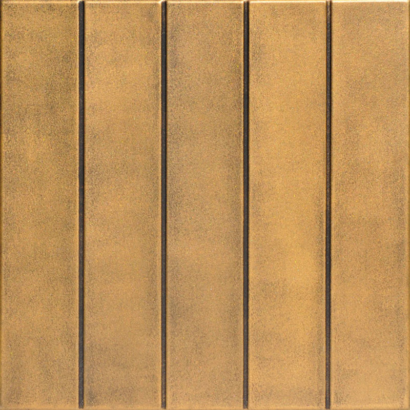 Carreau de plafond en polystyrène adhésif 1,6 pi x 1,6 pi Bead Board, Or antique