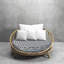 Decorative Indoor Outdoor Waterproof Round Cushion Cover, Patio Bar Stool UV Resistant Seat Cover-1926100327