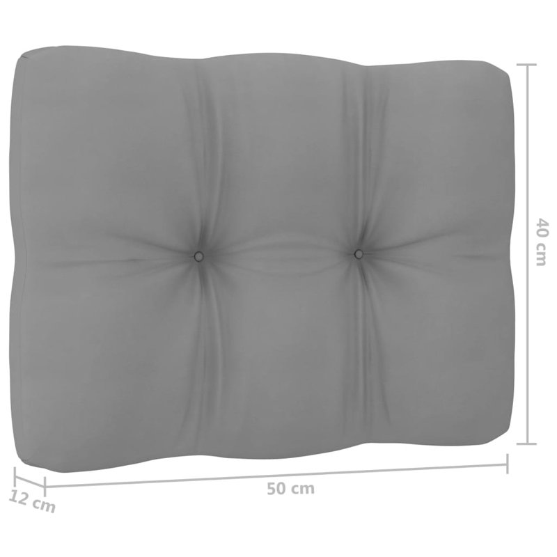 vidaXL Pallet Cushion Set of 2 Cream 100% Polyester 19.7 x 19.7 in, 19.7" H x 19.7" W x 4.7" D, Beige, 2