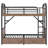 Twin XL over Twin XL Metal Bunk Bed with LED Light, USB Charging & Two Storage Drawers, Black