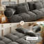 Canapé-lit futon convertible en bois massif 70 pouces pour salon, tissu chenille, 2 coussins-1755622446
