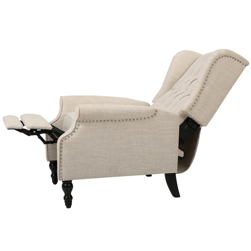 Val Upholstered Recliner, Beige