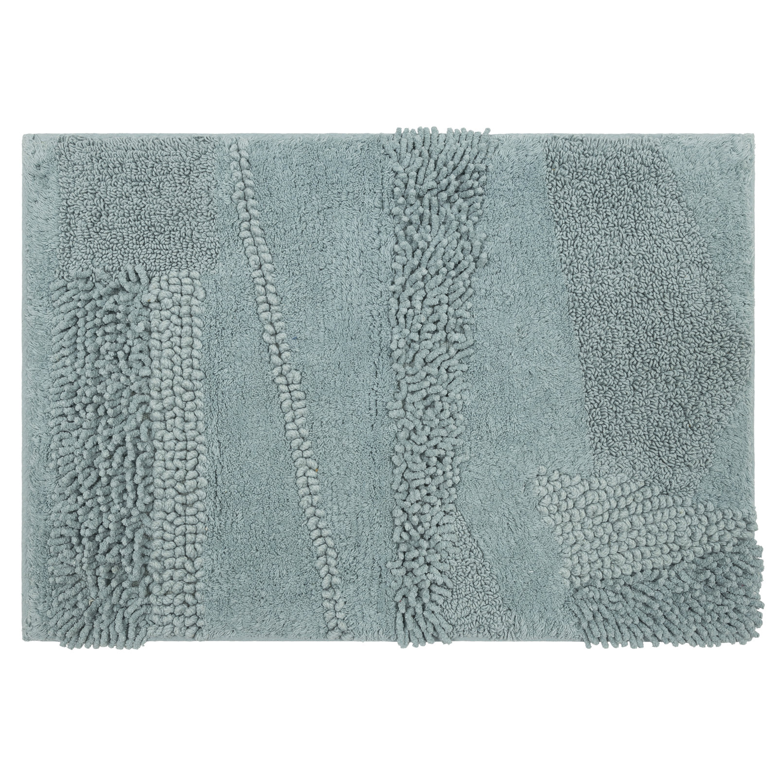 Laverne Solid Cotton Bath Rug, 24" W x 60" L, Glacier