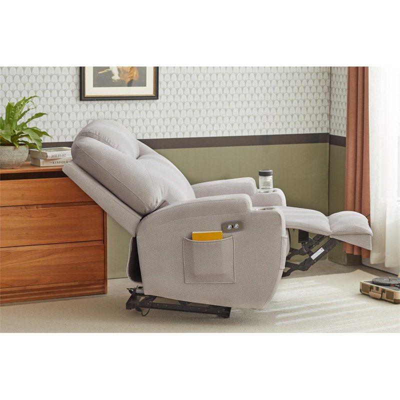 Fauteuil inclinable électrique Paniz, Gris chenille