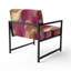 Mowatt Mettalic II - Fauteuil d'appoint rembourré rose et doré Glam-1722379562