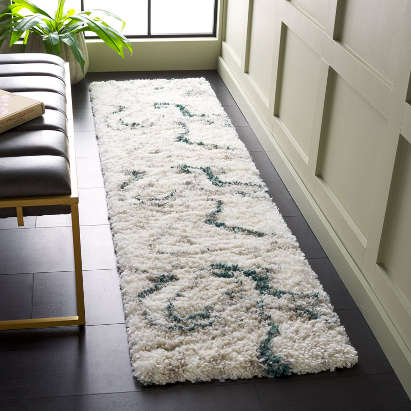 Tapis ivoire / gris Speight, Ivory/Green, Tapis de couloir 2 pi 3 po x 8 pi