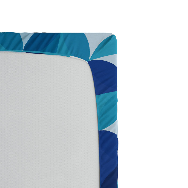 Microfiber Geometric Fitted Sheet, Queen Fitted Sheet
